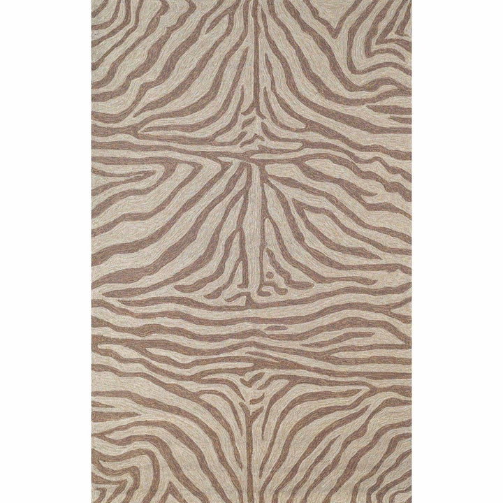 Liora Manne Ravella Zebra Area Rug Indoor Outdoor Brown 70% Polypropylene 5x8 Image 1