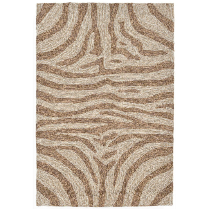 Liora Manne Ravella Zebra Area Rug Indoor Outdoor Brown 70% Polypropylene 5x8 Image 1