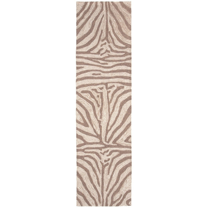 Liora Manne Ravella Zebra Area Rug Indoor Outdoor Brown 70% Polypropylene 5x8 Image 1