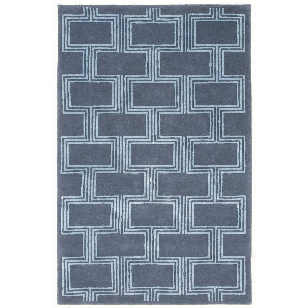 Liora Manne Roma Boxes Indoor Rug Denim Image 1