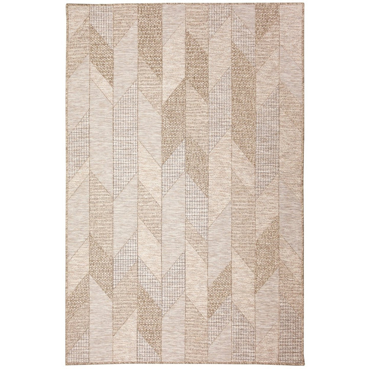 Liora Manne Orly Angles Indoor Outdoor Area Rug Natural Image 1
