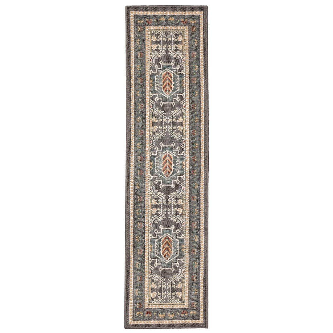 Liora Manne Area Rug Charcoal Indoor Outdoor 100% Polypropylene Water Resistant Image 1