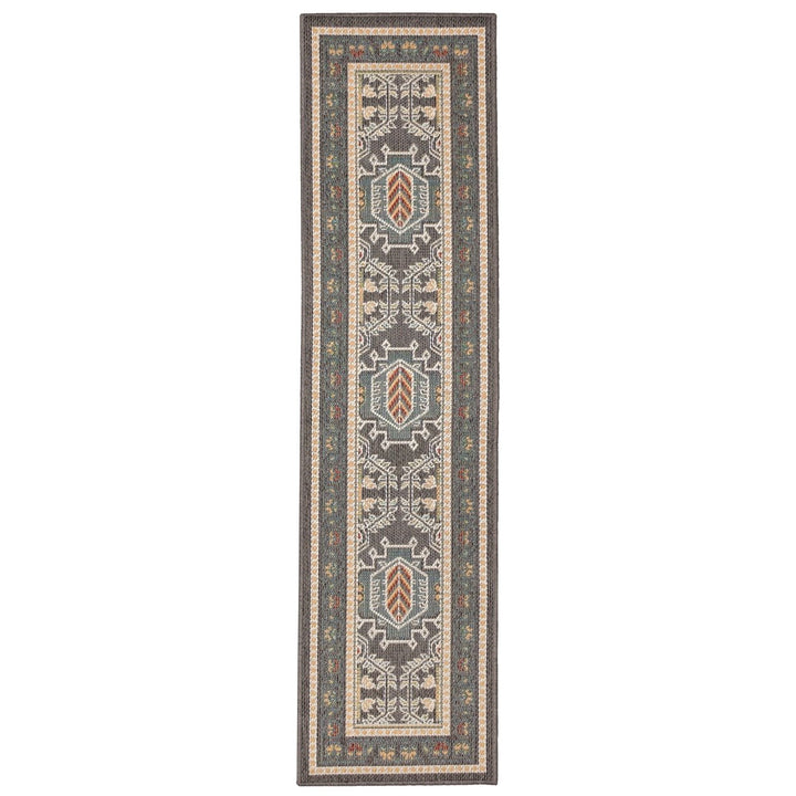 Liora Manne Area Rug Charcoal Indoor Outdoor 100% Polypropylene Water Resistant Image 1