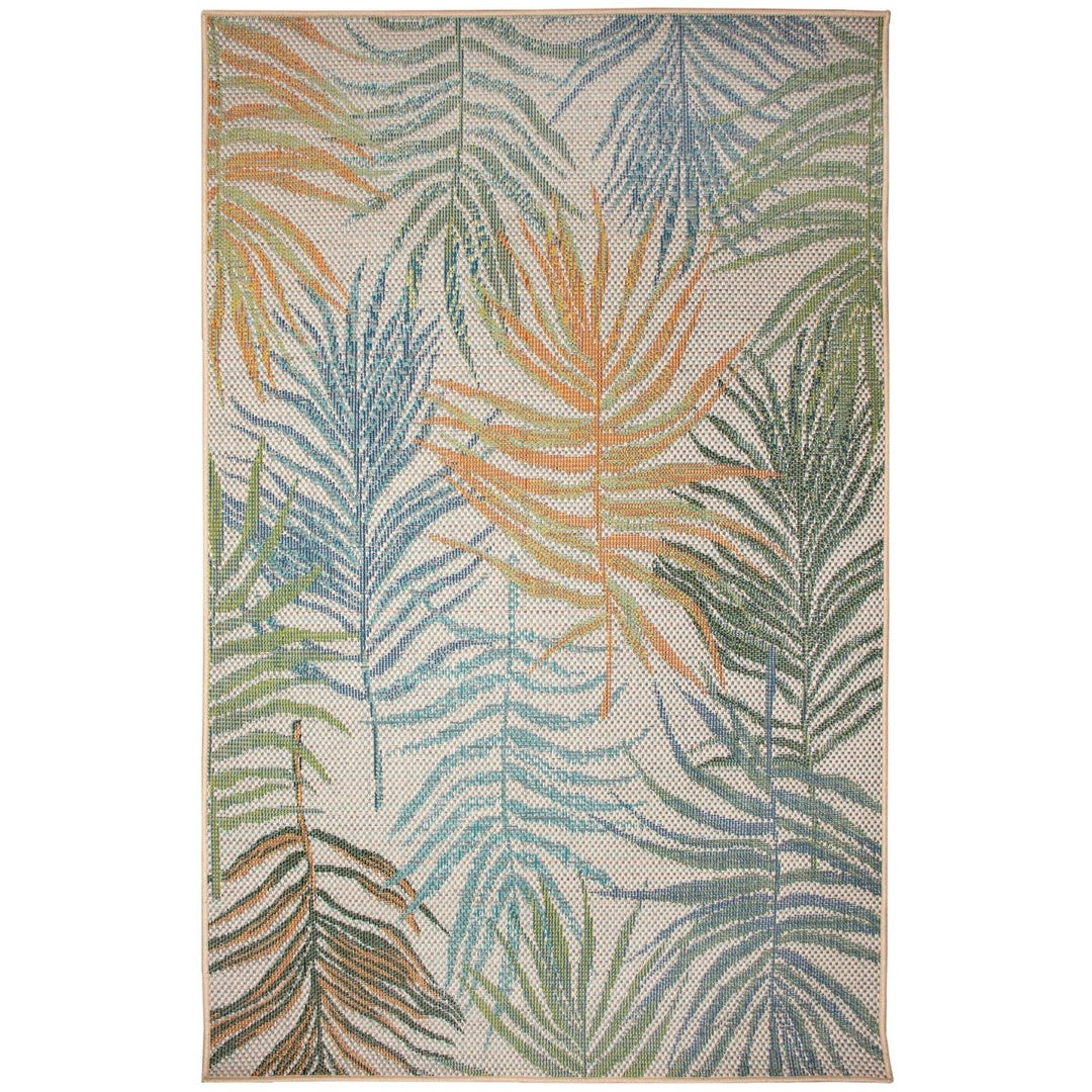 Liora Manne Patio Area Rug Cream 100% Polypropylene Indoor Outdoor Durable 5x7 Image 1