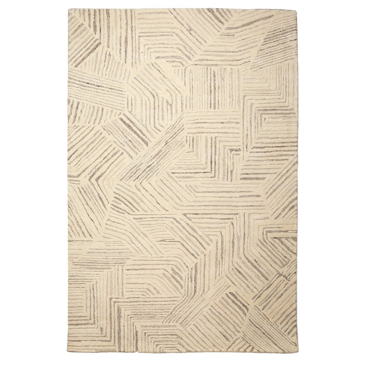 Liora Manne Madison Modern Geometric Indoor Area Rug 100% Wool Black Grey White Image 1