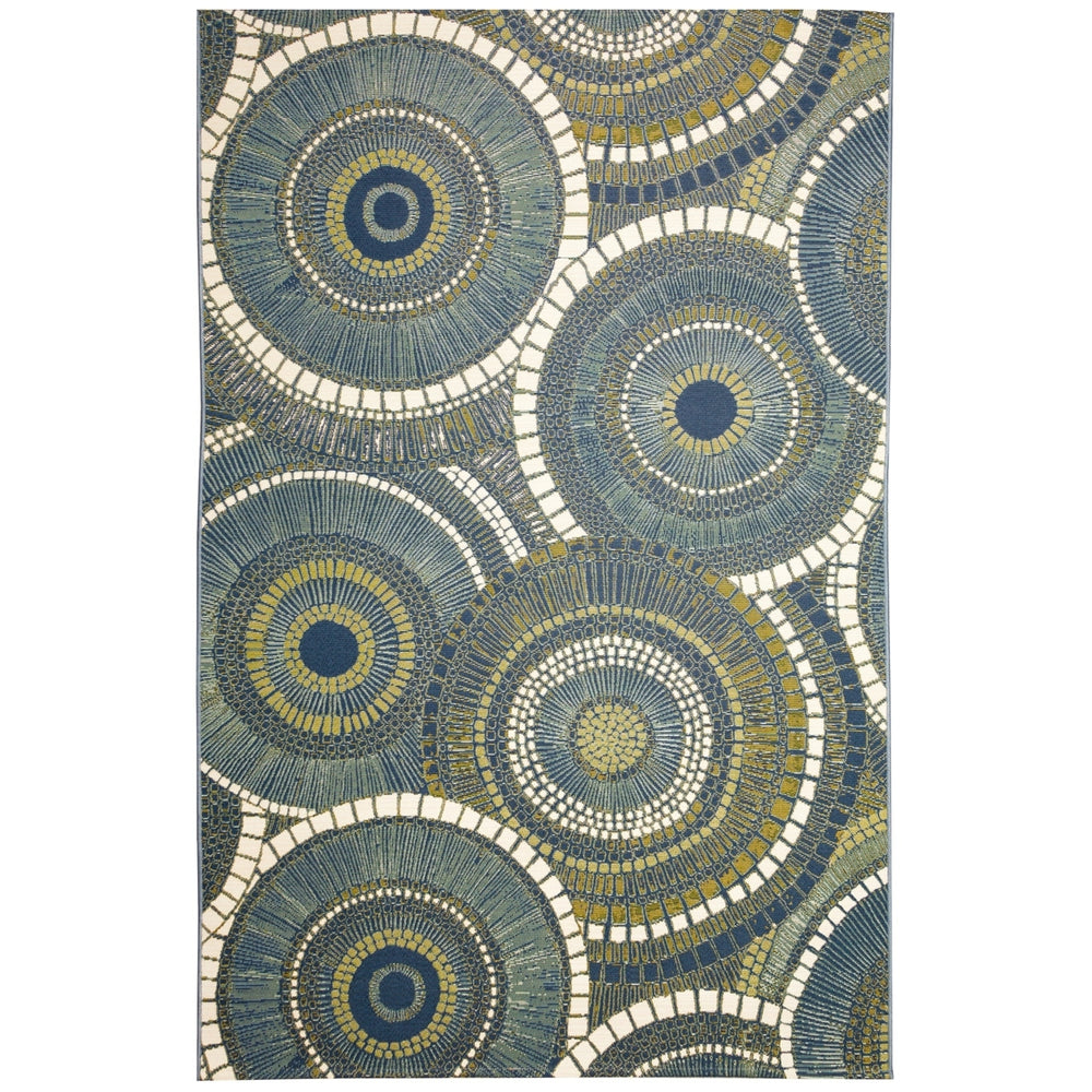 Liora Manne Marina Circles Indoor Outdoor Area Rug Azure Image 2