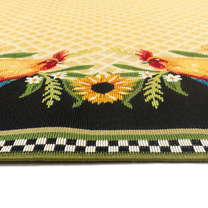 Liora Manne Marina Country Rooster Indoor Outdoor Area Rug Yellow Image 9