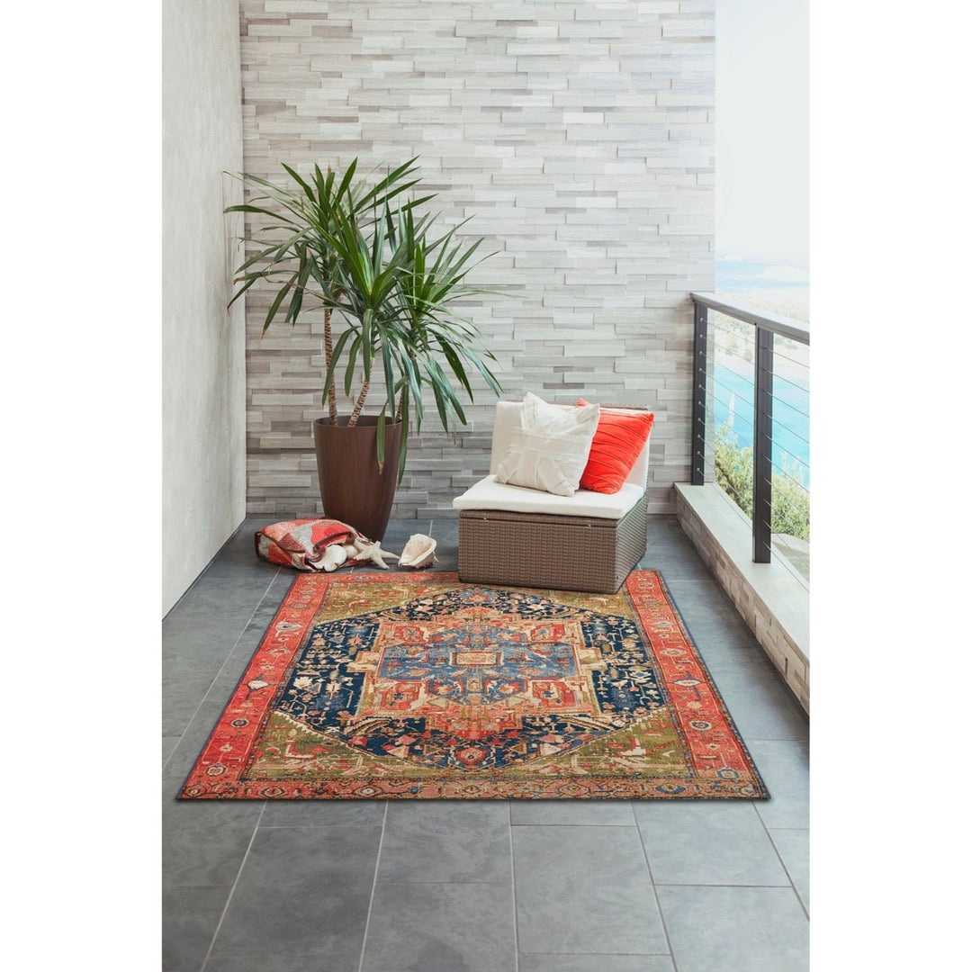 Liora Manne Marina Heriz Red Area Rug Indoor Outdoor Soft Durable 5x7 Image 4