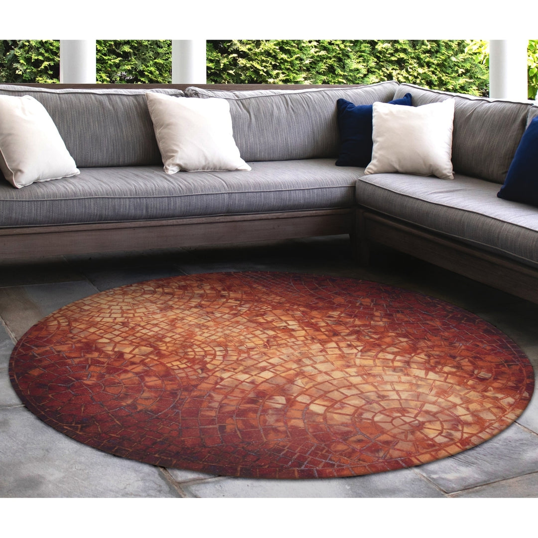 Liora Manne Visions V Arch Tile Indoor Outdoor Area Rug Red Image 5