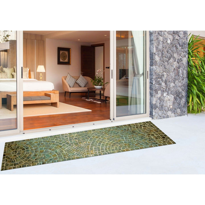 Liora Manne Visions V Arch Tile Indoor Outdoor Area Rug Lapis 100% Polyester Image 9