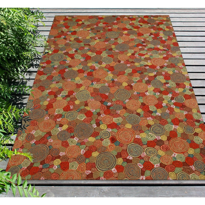 Liora Manne Visions III Giant Swirls Indoor Outdoor Area Rug 100% Polyester Image 1