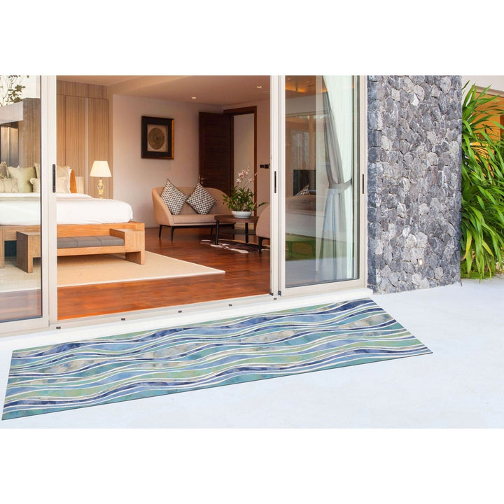 Liora Manne Visions III Wave Indoor Outdoor Area Rug Ocean Image 9