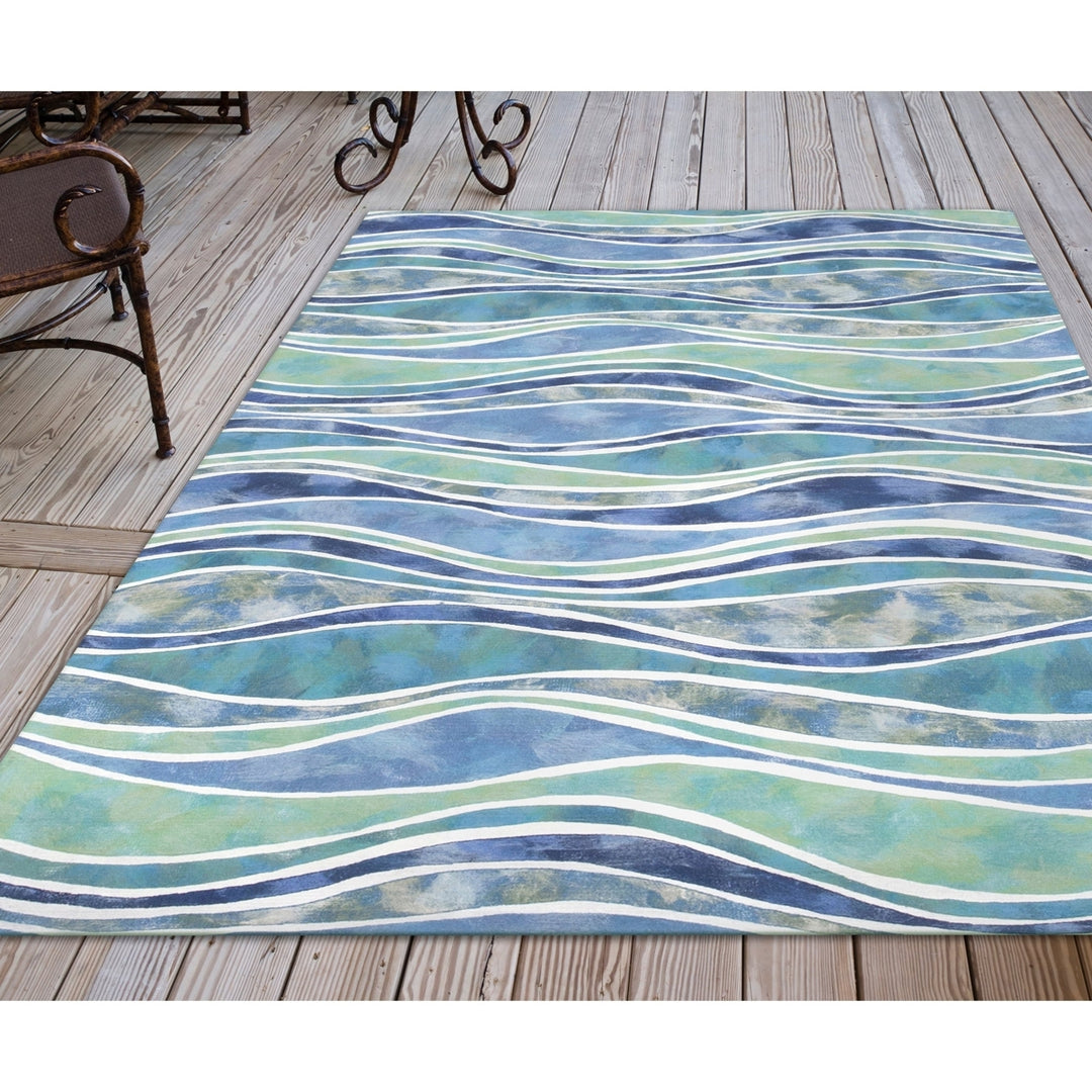 Liora Manne Visions III Wave Indoor Outdoor Area Rug Ocean Image 10