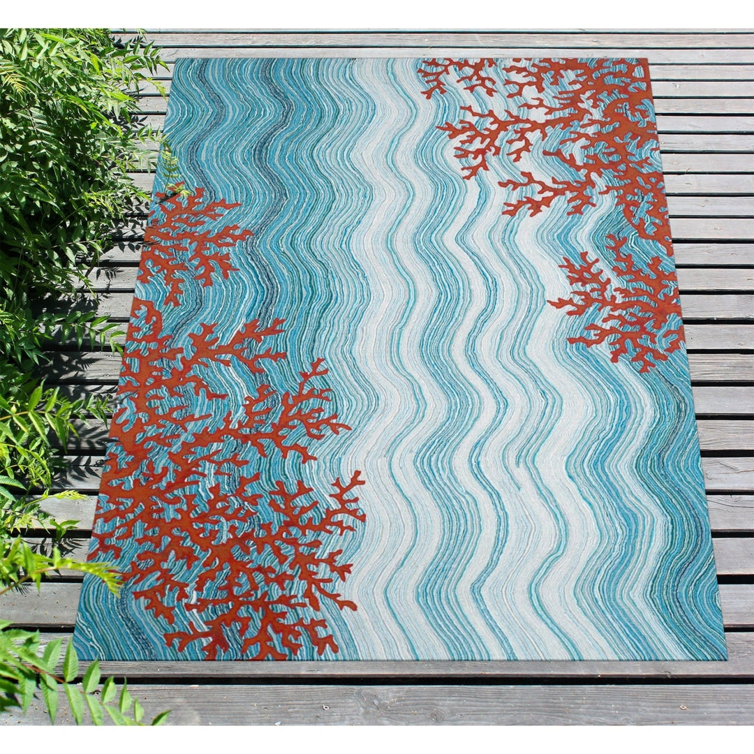 Liora Manne Visions IV Coral Reef Indoor Outdoor Area Rug Water Image 4