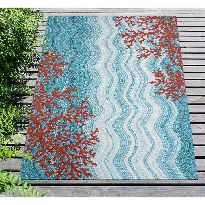 Liora Manne Visions IV Coral Reef Indoor Outdoor Area Rug Water Image 4
