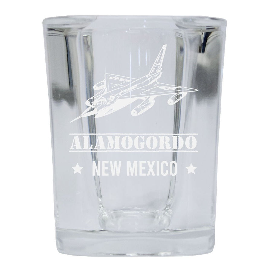 Alamogordo Mexico Souvenir Laser Engraved 2 Ounce Square Base Liquor Shot Glass Choice of Design Image 1