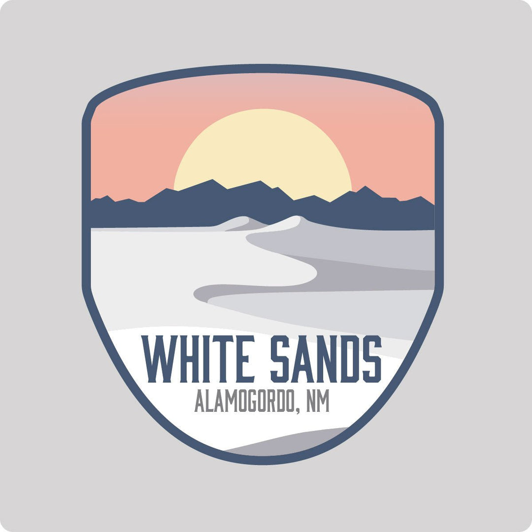 White Sands Alamogordo Mexico Acrylic Coaster 4-Pack Design D Image 1