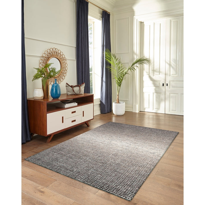 Liora Manne Savannah Horizon Indoor Area Rug Grey 100% Wool Hand Tufted 5x8 Image 1