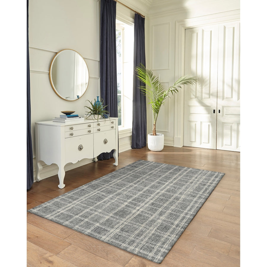 Liora Manne Savannah Mad Plaid Indoor Area Rug 100% Wool Hand Tufted Flannel Image 1