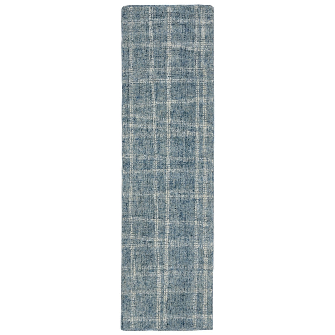 Liora Manne Savannah Blue Plaid Indoor Area Rug 100% Wool Hand Tufted 5x8 Image 4