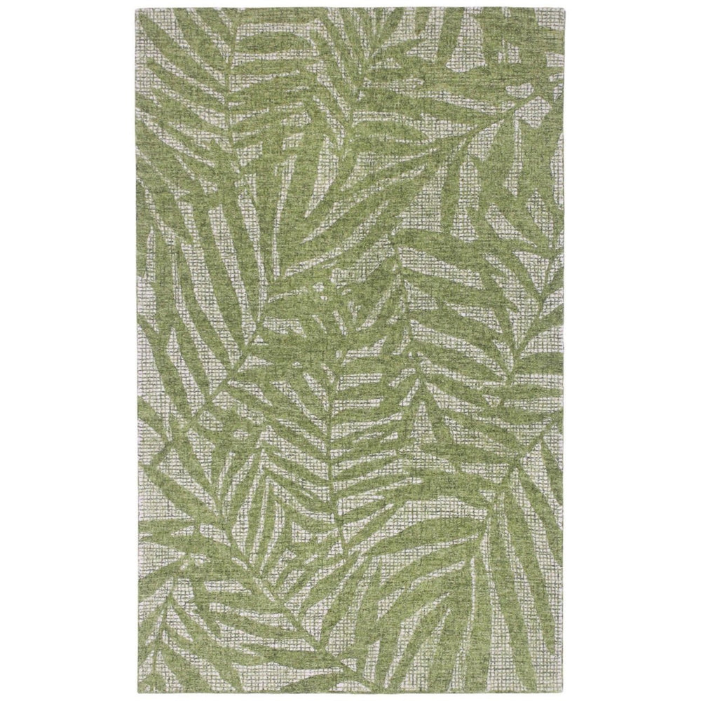 Liora Manne Savannah Indoor Area Rug 100% Wool Olive Branches Green 5x8 Image 2