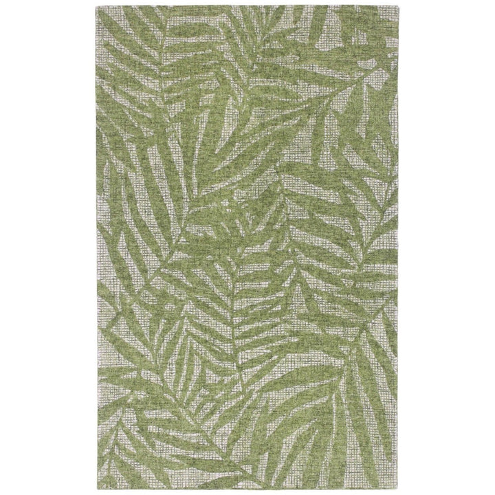 Liora Manne Savannah Indoor Area Rug 100% Wool Olive Branches Green 5x8 Image 2