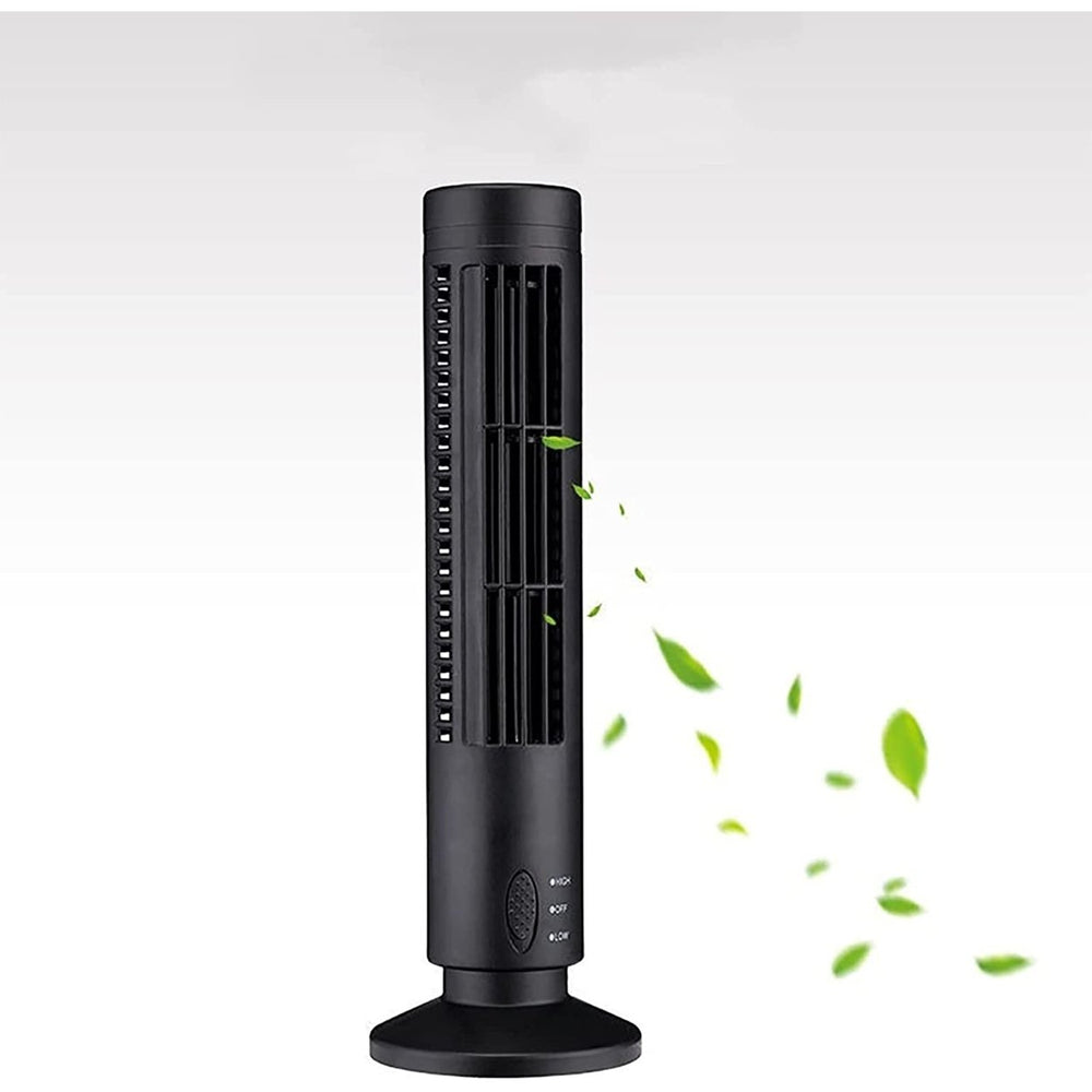 Portable Personal Bladeless Tower Fan USB Powered Cooling System Image 2