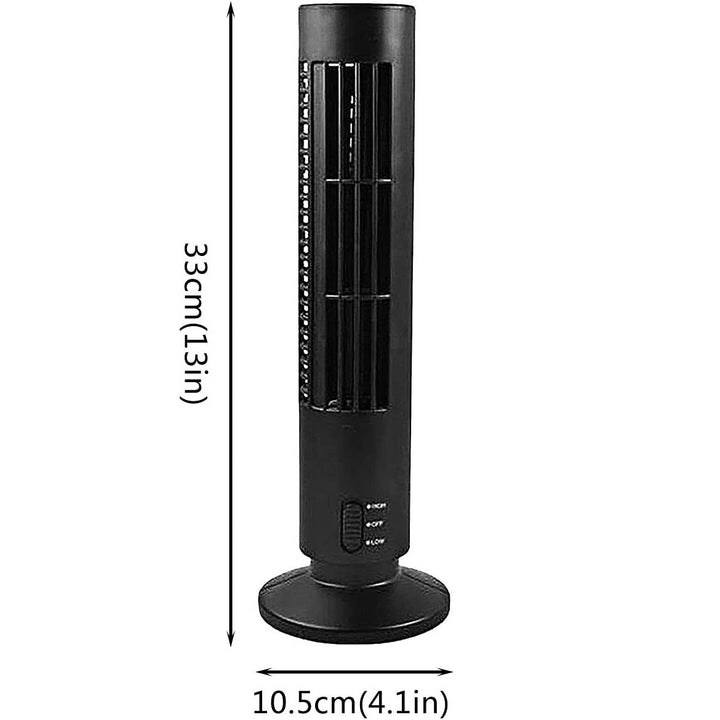 Portable Personal Bladeless Tower Fan USB Powered Cooling System Image 3