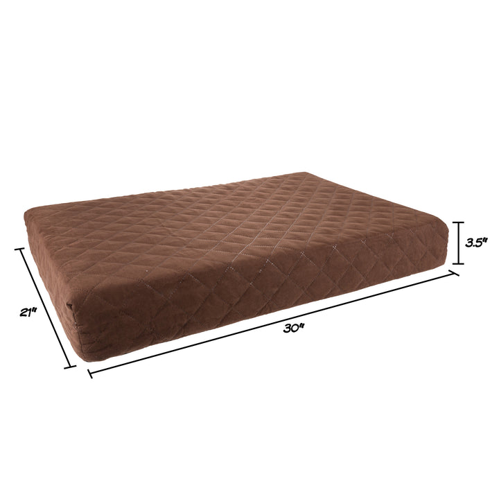 PETMAKER Waterproof Dog Bed 20x30 Inches Memory Foam Removable Cover Small Medium Image 2