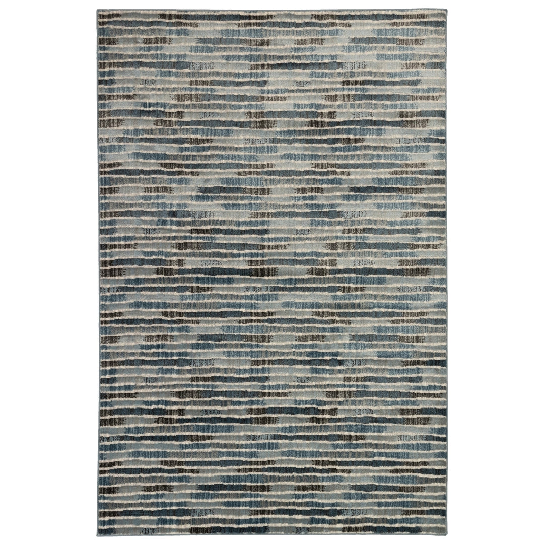 Liora Manne Soho Stripe Indoor Area Rug Blue 80% Polypropylene 5x8 Modern Design Image 2