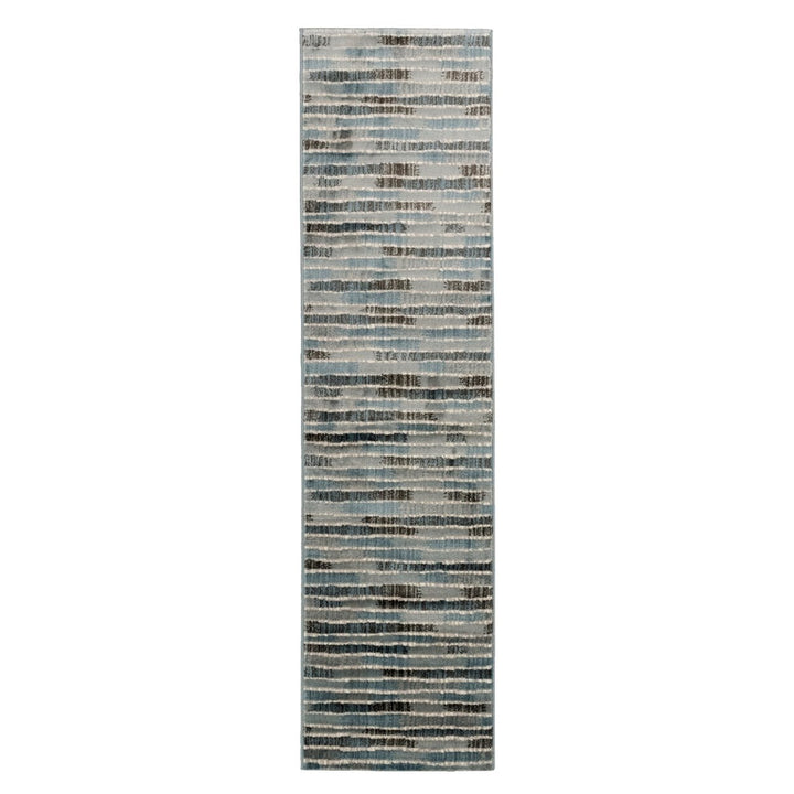 Liora Manne Soho Stripe Indoor Area Rug Blue 80% Polypropylene 5x8 Modern Design Image 4