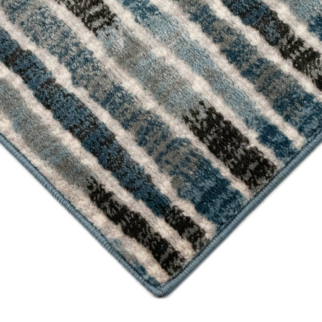 Liora Manne Soho Stripe Indoor Area Rug Blue 80% Polypropylene 5x8 Modern Design Image 6