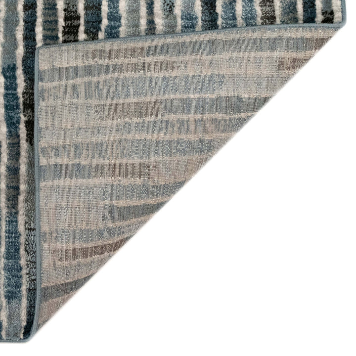 Liora Manne Soho Stripe Indoor Area Rug Blue 80% Polypropylene 5x8 Modern Design Image 7