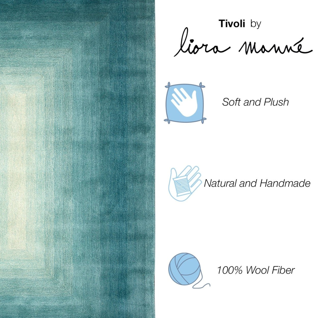 Liora Manne Tivoli Dream Border Indoor Area Rug Aqua Image 6