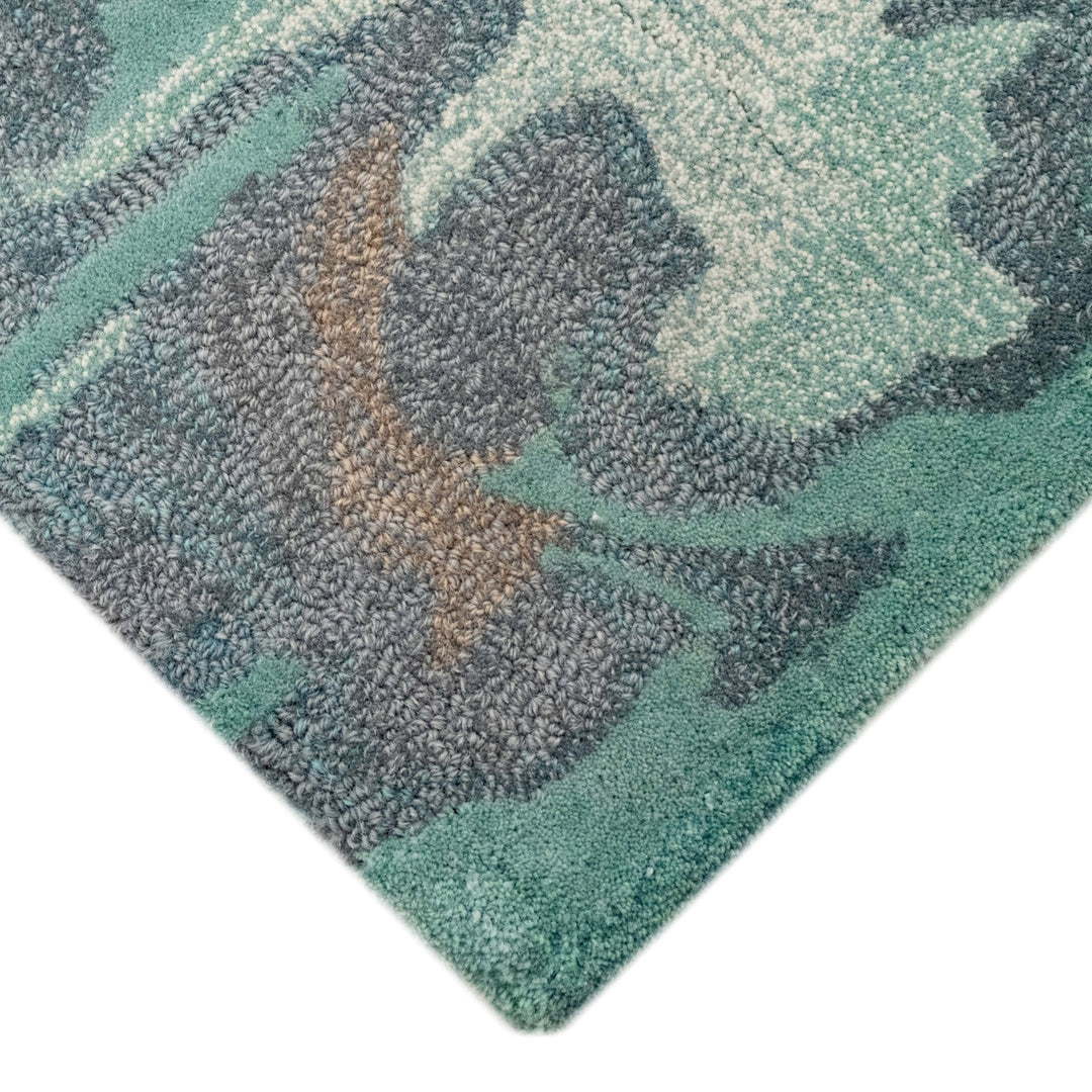 Liora Manne Corsica Storm Area Rug 100% Wool Aqua Hand Tufted Indoor 5x8 Image 6