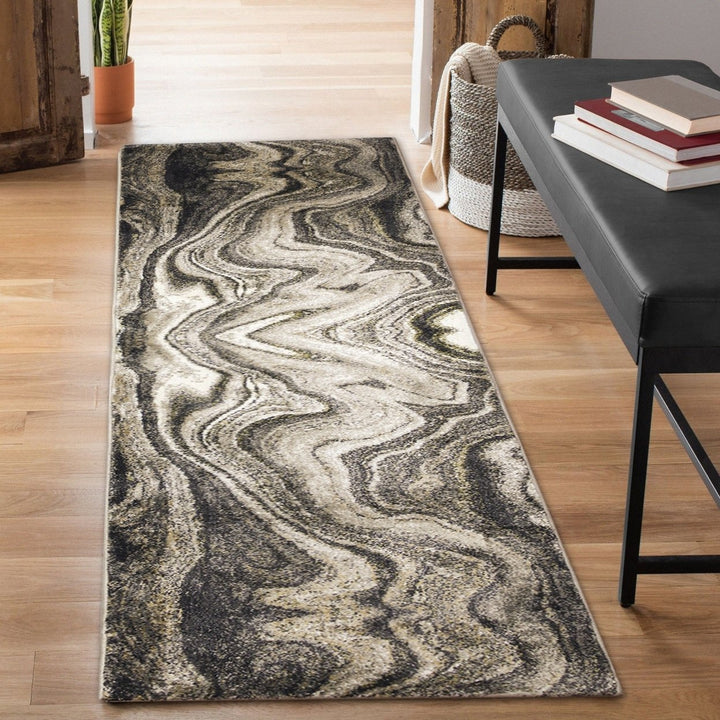 Liora Manne Ashford Agate Indoor Area Rug Grey 5x8 Power Loomed Polypropylene Image 3