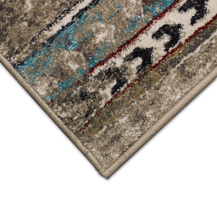 Liora Manne Ashford Diamond Trio Indoor Area Rug Ivory Blue Image 8