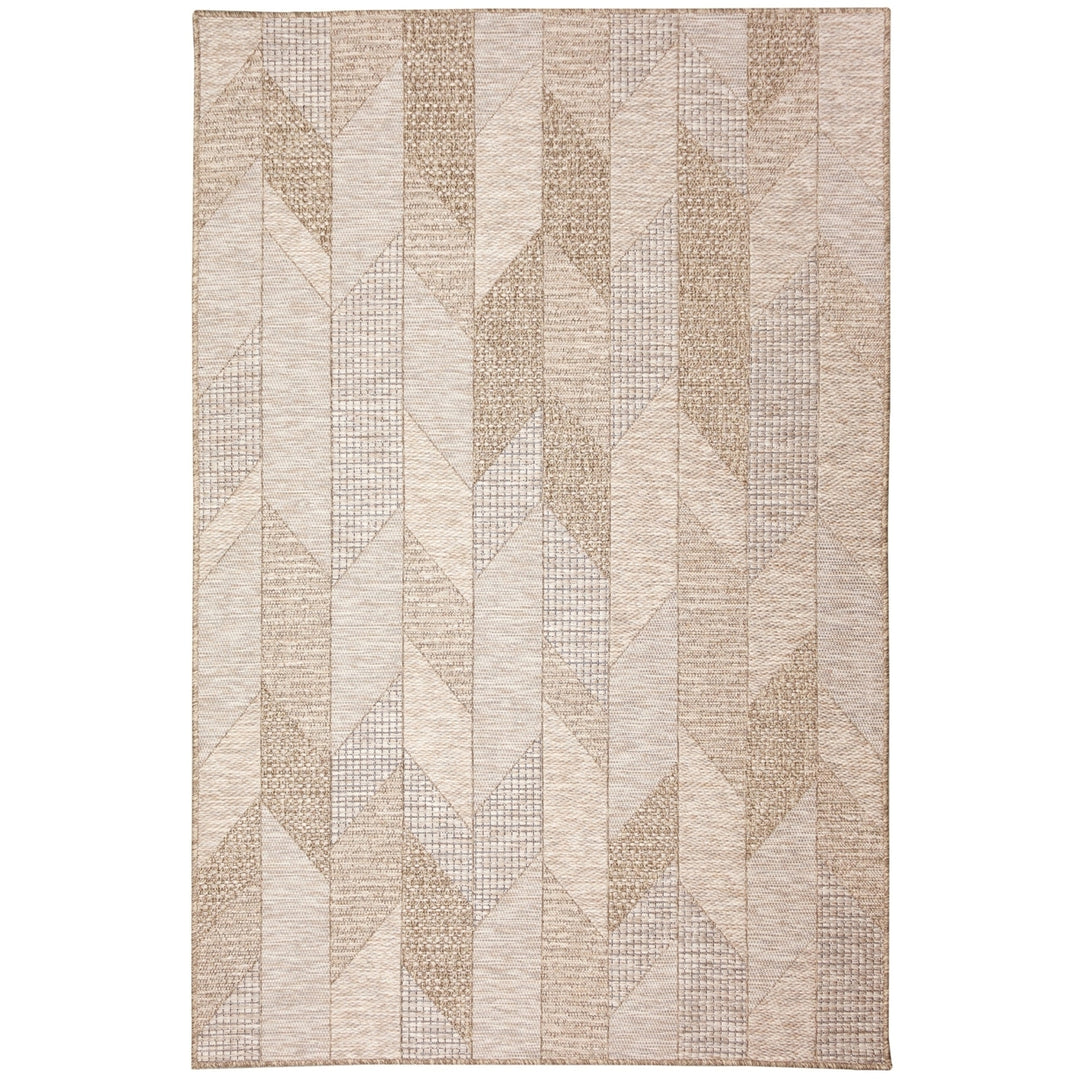 Liora Manne Orly Angles Indoor Outdoor Area Rug Natural Image 3