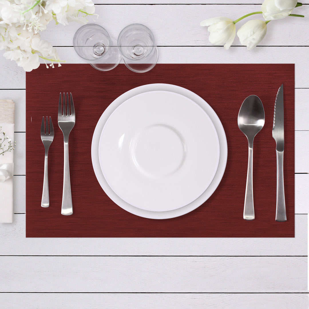 Aofmee 4-Pack Slip Resistant Washable Metallic PVC Place Mats 12x18 inches Image 4