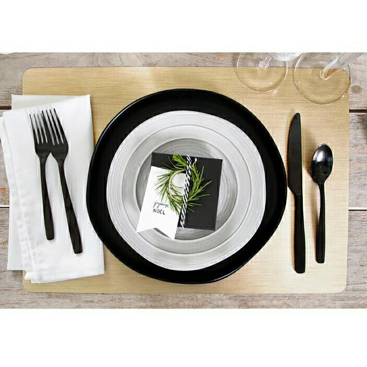 Aofmee 4-Pack Slip Resistant Washable Metallic PVC Place Mats 12x18 inches Image 5