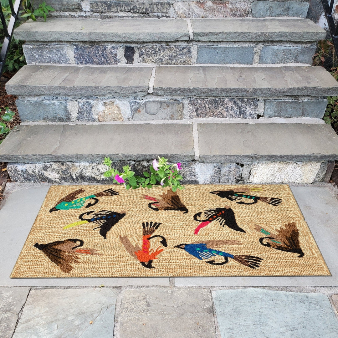 Liora Manne Frontporch Bright Flies Indoor Outdoor Rug Multi Image 3