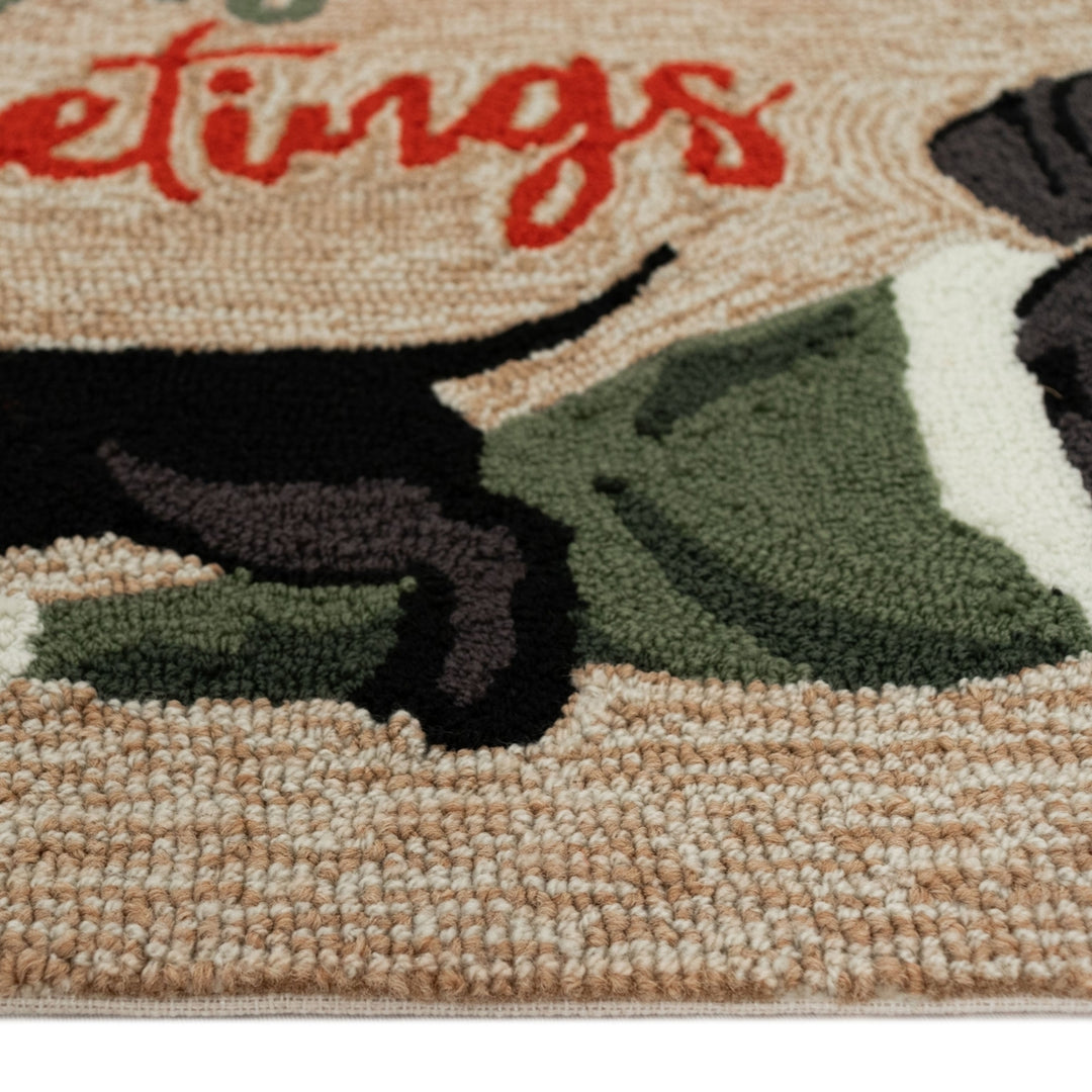 Liora Manne Frontporch Dachsund Area Rug Indoor Outdoor Neutral Easy Clean Image 7