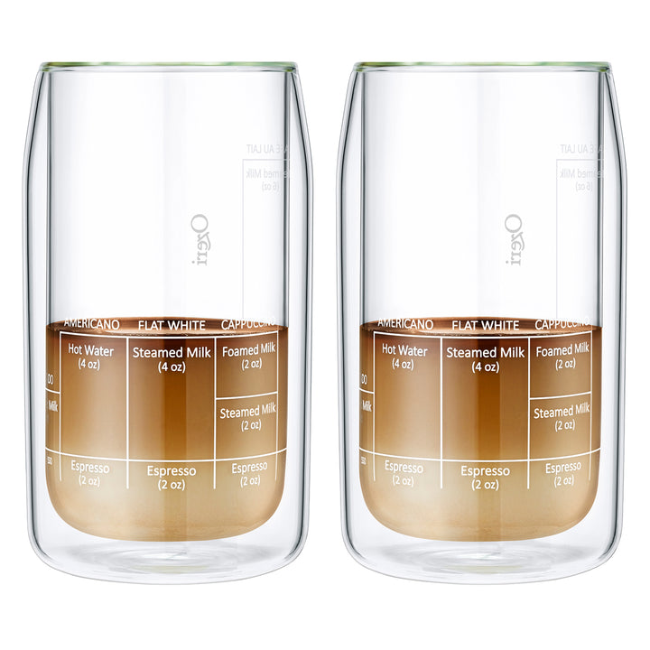 Ozeri Moderna Artisan Double Wall Barista Coffee Glasses 15 oz Set of 2 Image 4