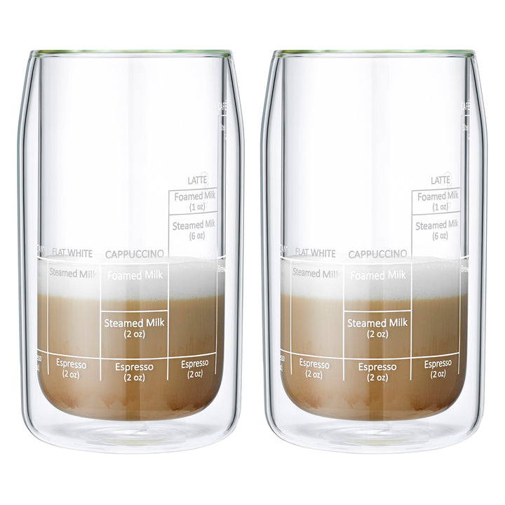 Ozeri Moderna Artisan Double Wall Barista Coffee Glasses 15 oz Set of 2 Image 6