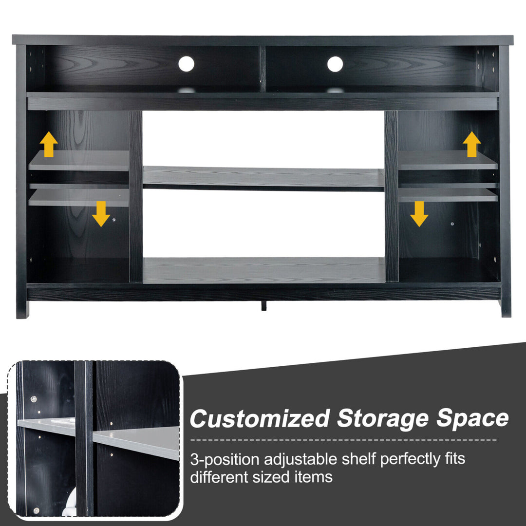 58 TV Stand Entertainment Console Center w/ Adjustable Open Shelves up to 65 Image 9