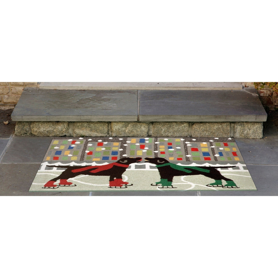 Liora Manne Ice Dogs Area Rug Indoor Outdoor Multi 80% Polyester Durable Image 3