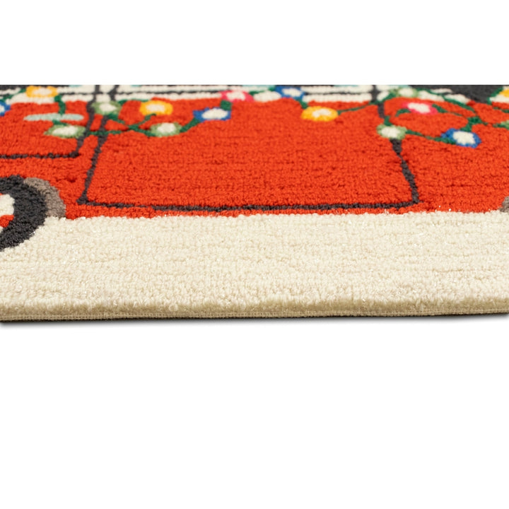 Liora Manne Happy Howlidays Area Rug Red Indoor Outdoor Hand Tufted 5x8 Image 7