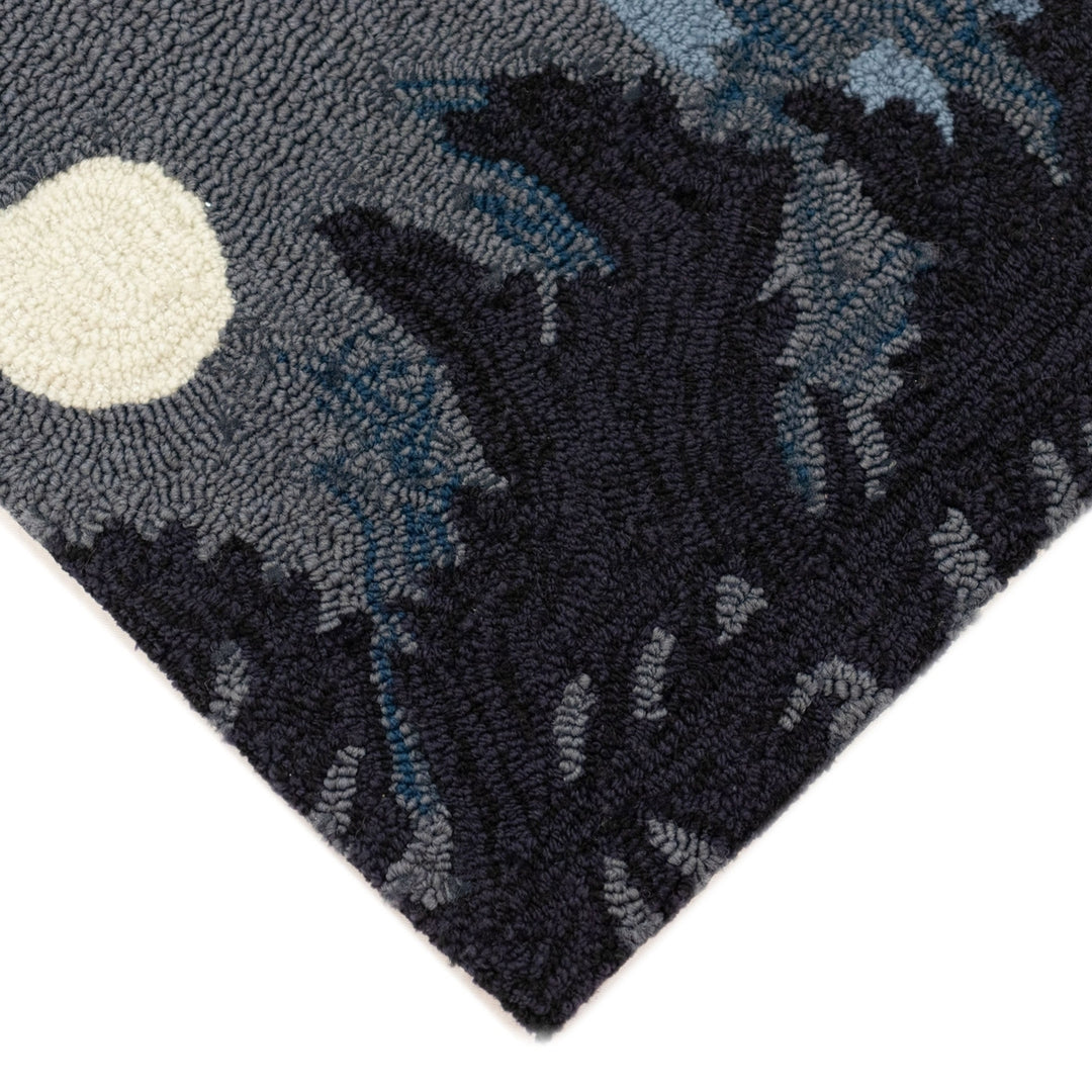 Liora Manne Frontporch Moonlit Moose Indoor Outdoor Area Rug Night Image 5