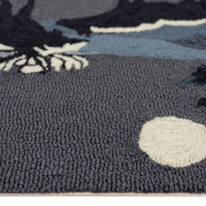 Liora Manne Frontporch Moonlit Moose Indoor Outdoor Area Rug Night Image 7