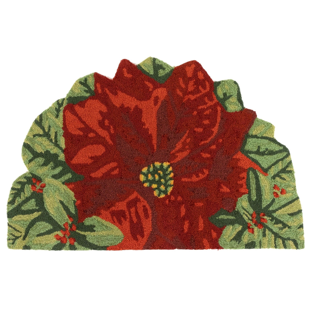 Liora Manne Frontporch Poinsettia Indoor Outdoor Area Rug Red Image 2